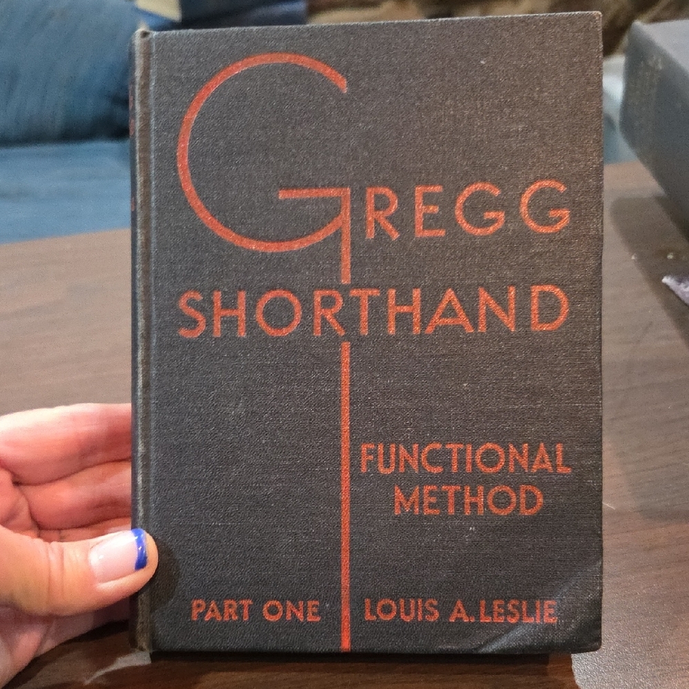 Vtg. Antique Gregg Shorthand Functional Method Book - Part One